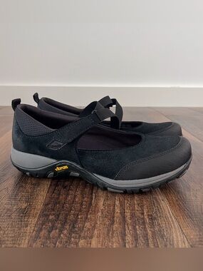 Dansko Primrose Mary Jane Burnished Suede Waterproof Slip On Shoe Size 39 Black